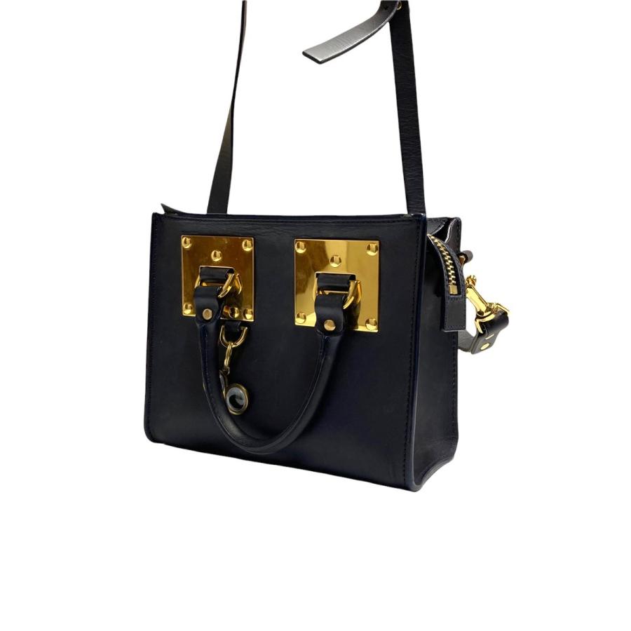 値下げ】SOPHIE HULME チャーム付2WAYショルダーバッグ ネイビー