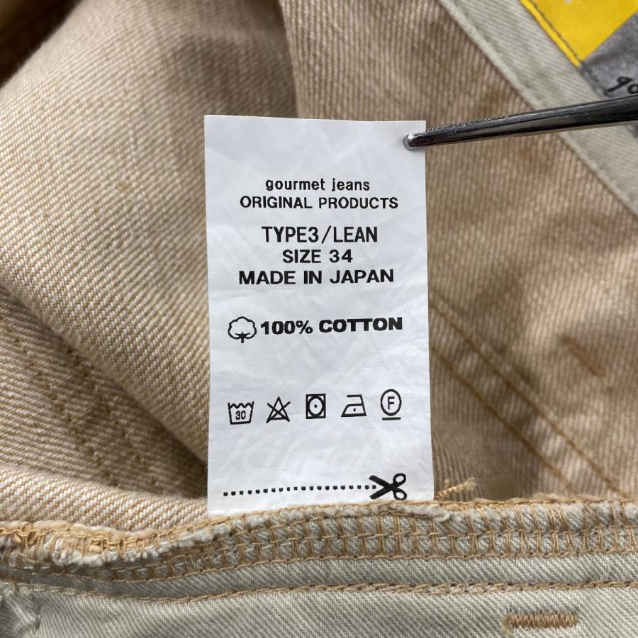 値下げ】gourmet jeans 「TYPE 3 LEAN」 ワイドパンツ ベージュ サイズ 