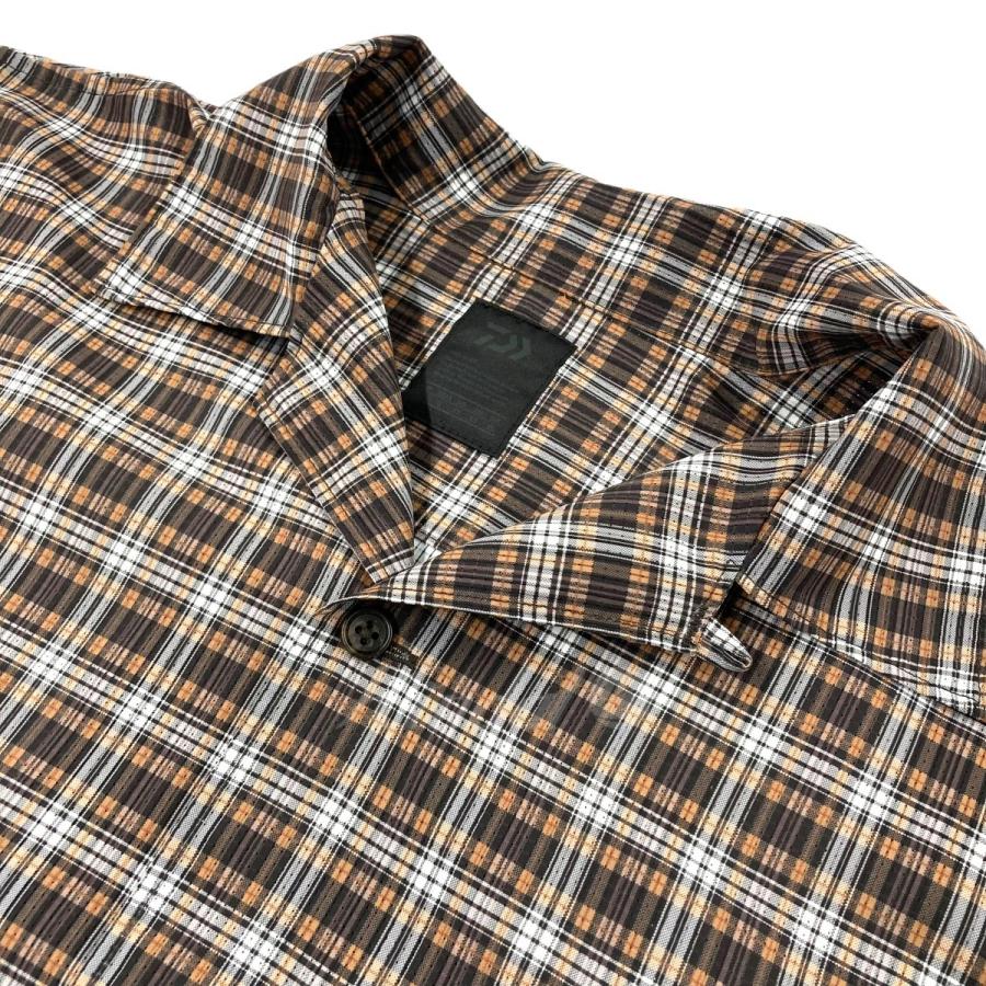 在原みゆき DAIWA PIER39 チェック オープンカラーシャツ