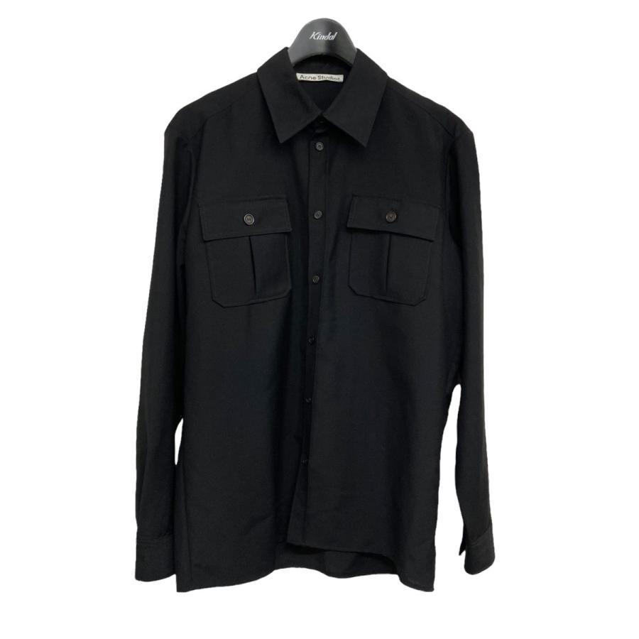 Acne Studios ACNE STUDIOS レギュラーカラー長袖シャツ ブラック 