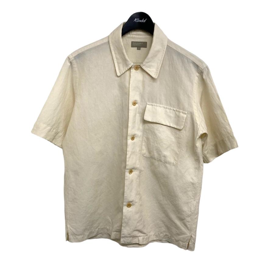 MARGARET HOWELL 「PLAIN WEAVE COTTON LINEN SHIRT」 半袖シャツ  
