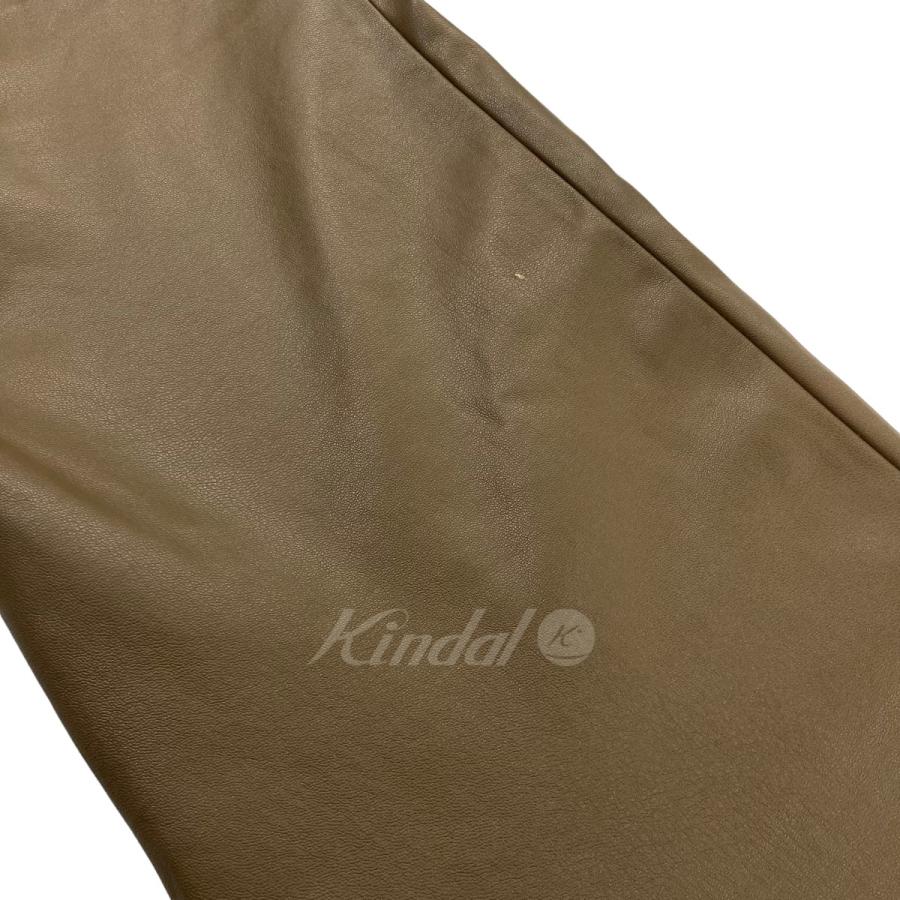 再再再..販 Plage 2021AW 「R'IAM」 フェイクレザーパンツ ブラウン