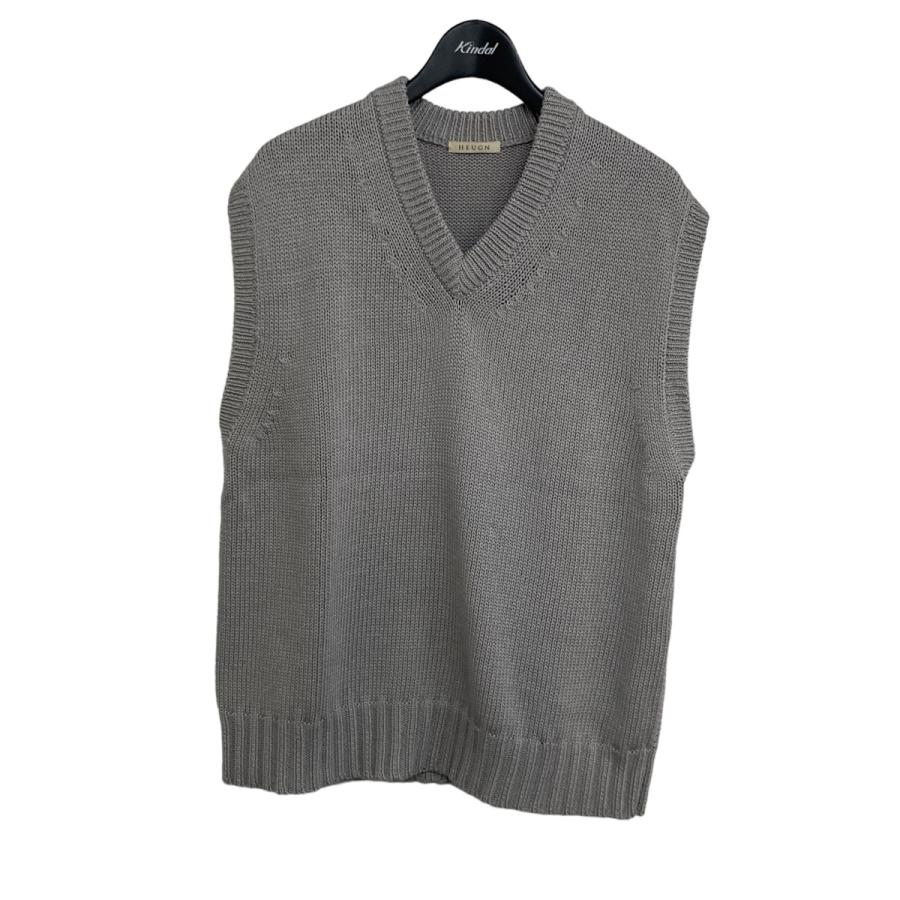 値下げ】HEUGN 「Knit Vest」 コットンニットベスト グレー