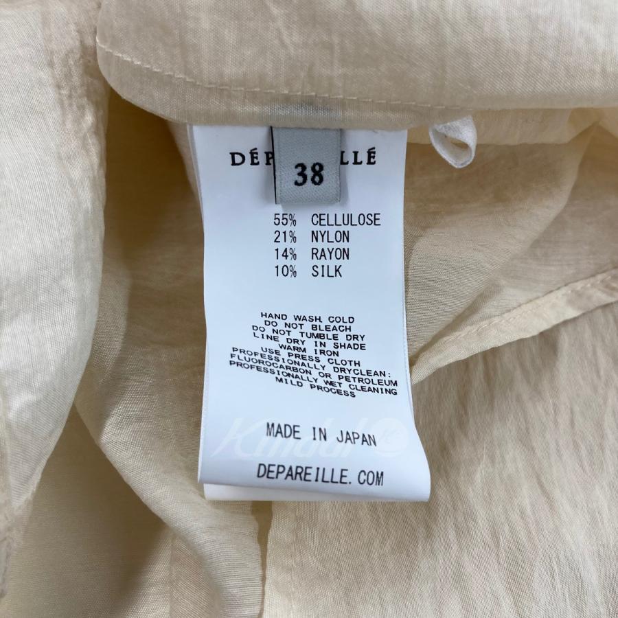 桜 印 デパリエ DEPAREILLE シアーシルクラッフルカラーブラウス