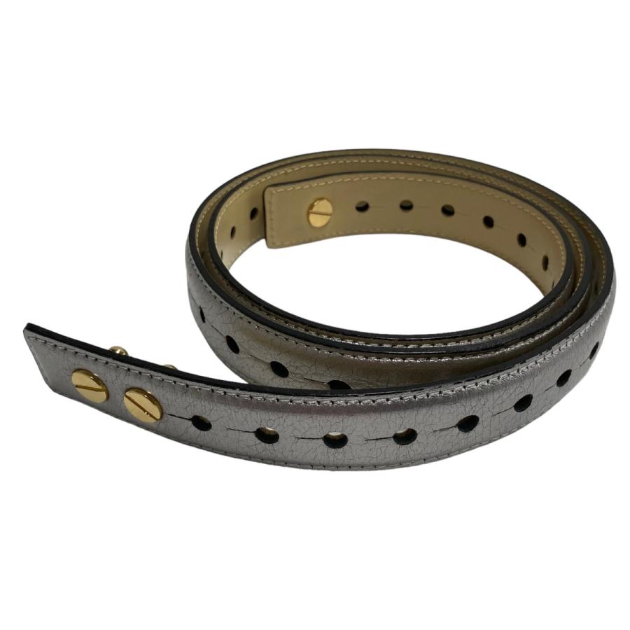 フィンガリン phingerin 「Flexi belt」 レザーベルト シルバー