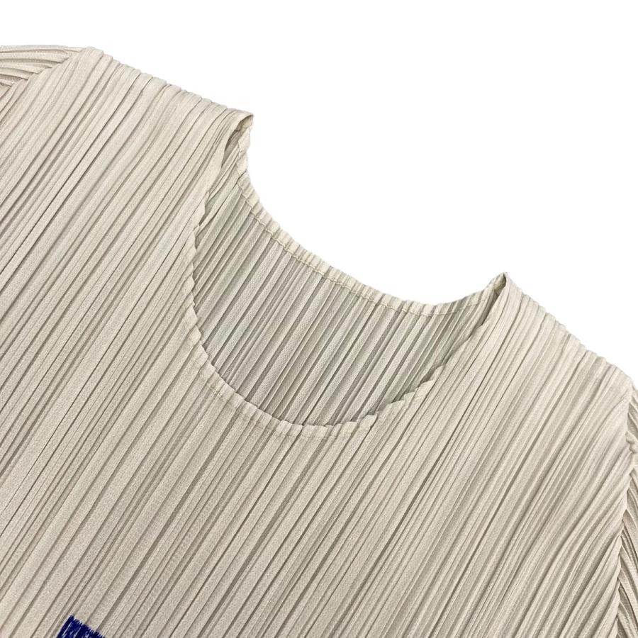 プリーツプリーズ PLEATS PLEASE 刺繍デザインプリーツTシャツ PP11-JK841 ホワイト サイズ：3｜kindal｜03