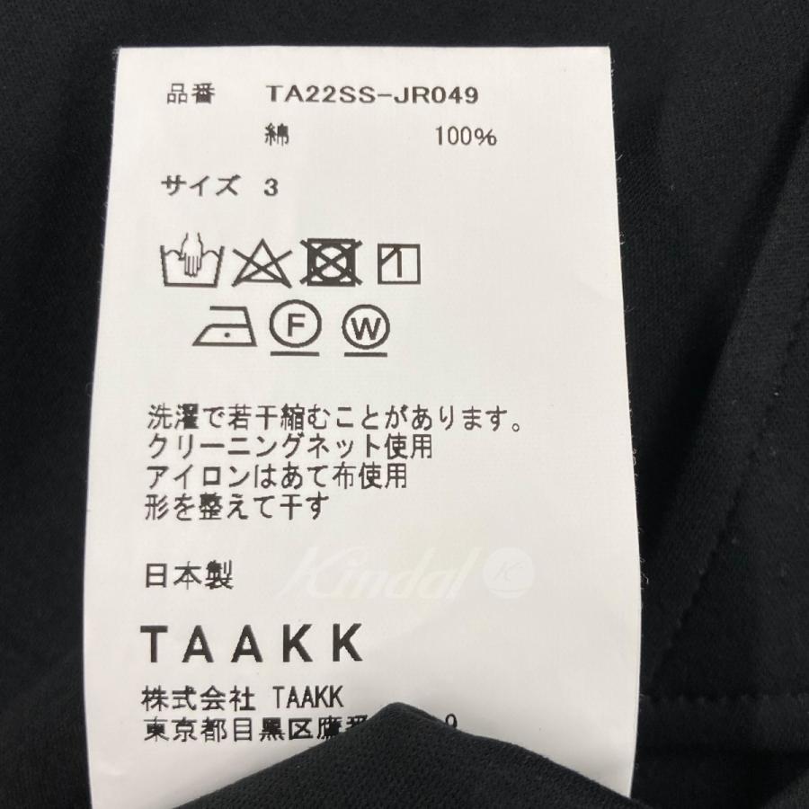 ターク TAAKK 2022SS 「POLO ZIP TEE」 ジップシャツ ブラック サイズ：3｜kindal｜06