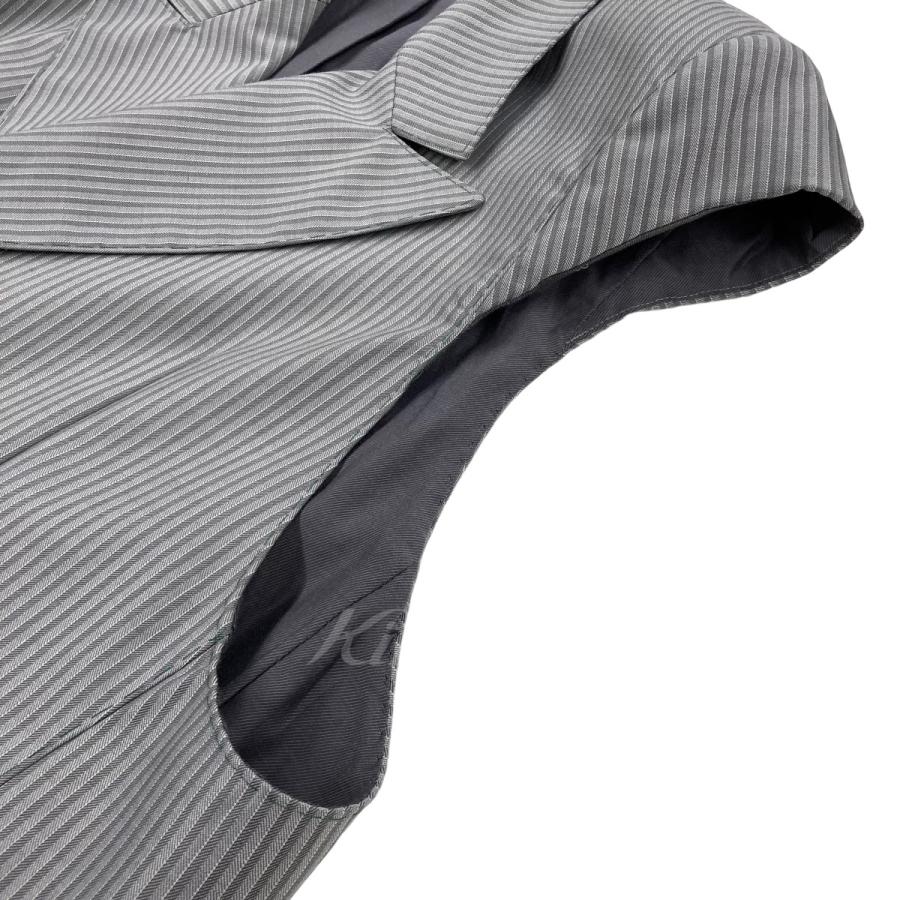 値下げ】soduk 2022AW 「stitching vest」 ストライプベスト グレー 