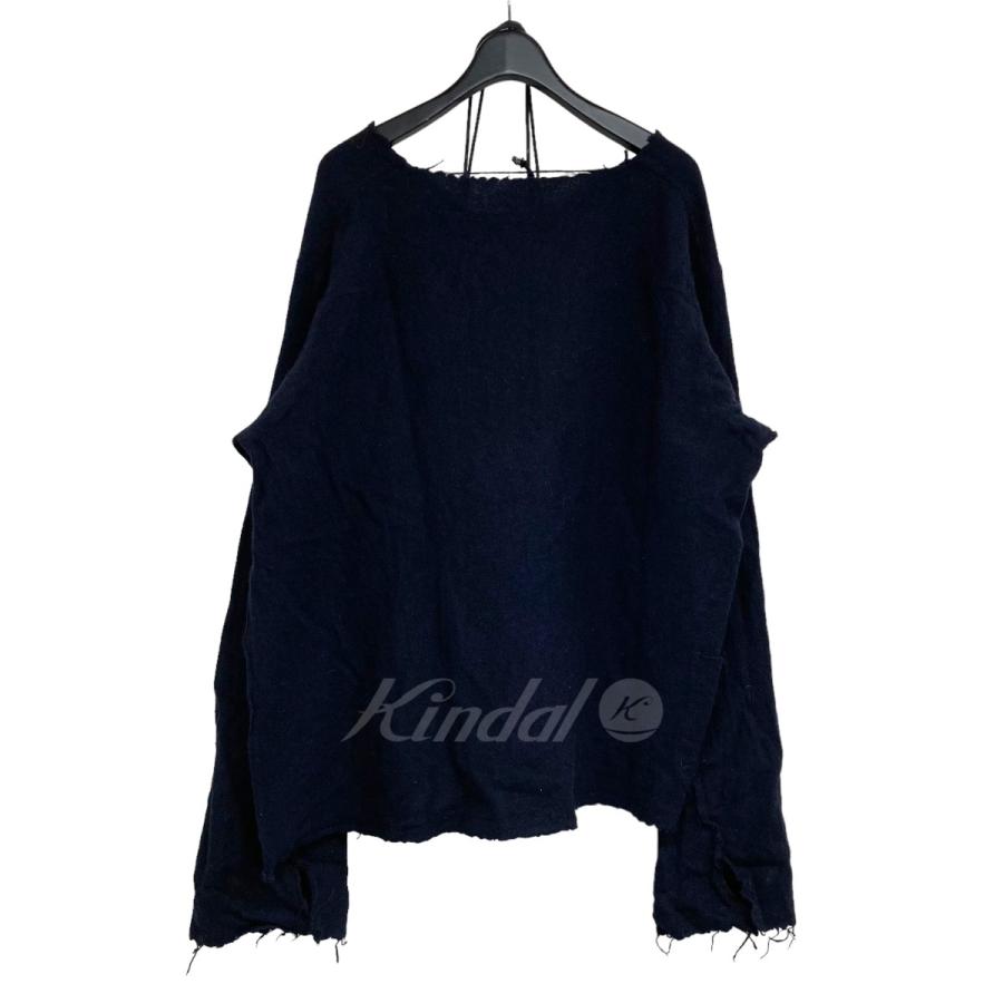 値下げ】SUNSEA 2021AW 「Shrinkage V-Neck」 Vネックニット ネイビー 