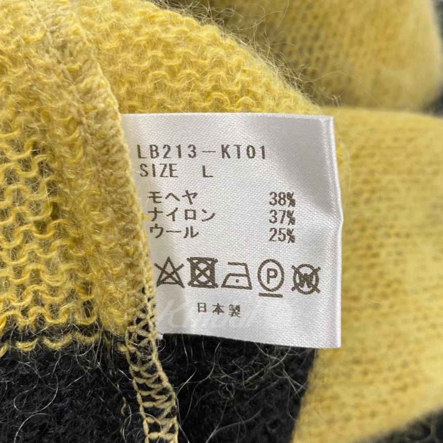 【値下げ】LITTLEBIG 2021AW 「Mohair Knit」 ボーダーモヘアニット ブラック×イエロー サイズ：L (EC)｜kindal｜06