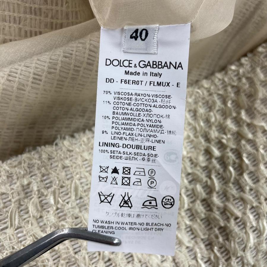 値下げ】DOLCE ＆ GABBANA ツイードノースリーブワンピース アイボリー 