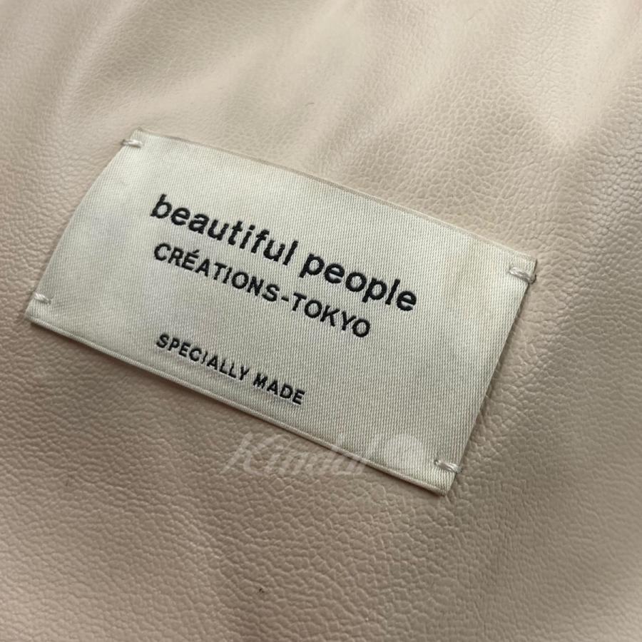 【値下げ】beautiful people STUDIOUS別注 2WAYレザー巾着バッグ ベージュ (名古屋栄店)｜kindal｜03