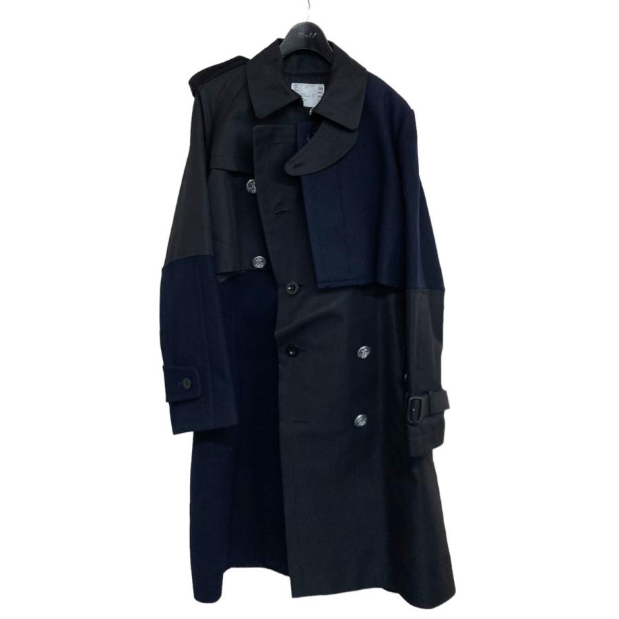 SACAI ダッフルコート Wool Melton Coat ドッキング再構築
