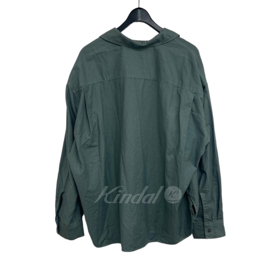 【値下げ】MIHARA YASUHIRO 「Long Sleeve Oxford Shirt」 オープンカラーオックスフォードシャツ グリーン サイズ：44 (名古屋栄店)｜kindal｜02