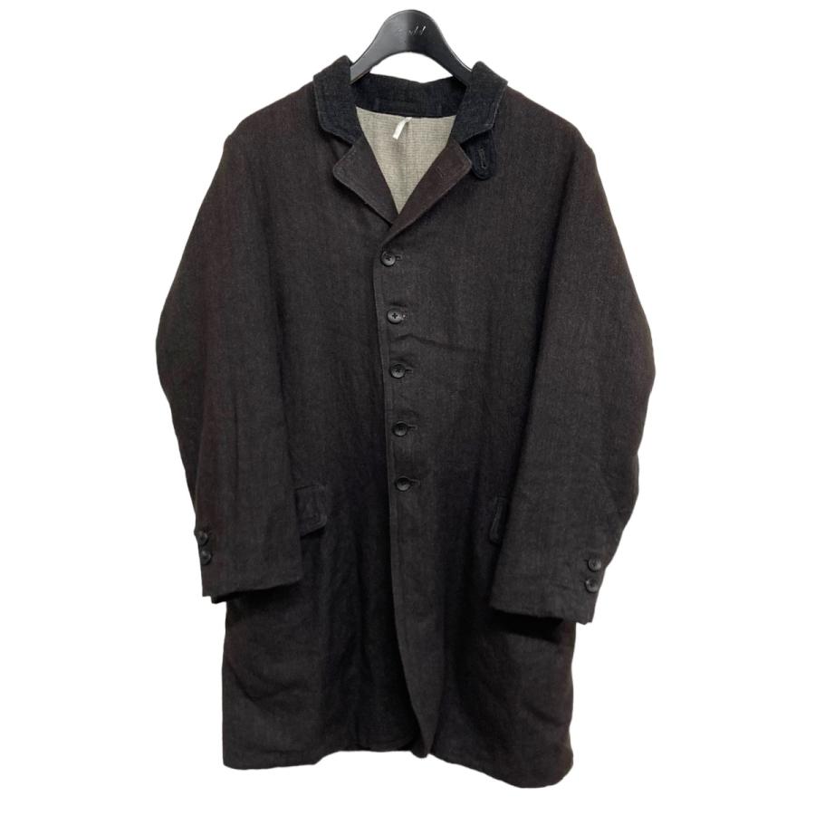 値下げ】sus-sous 「RIDING JACKET」 カシミヤ混ミドル丈コート 