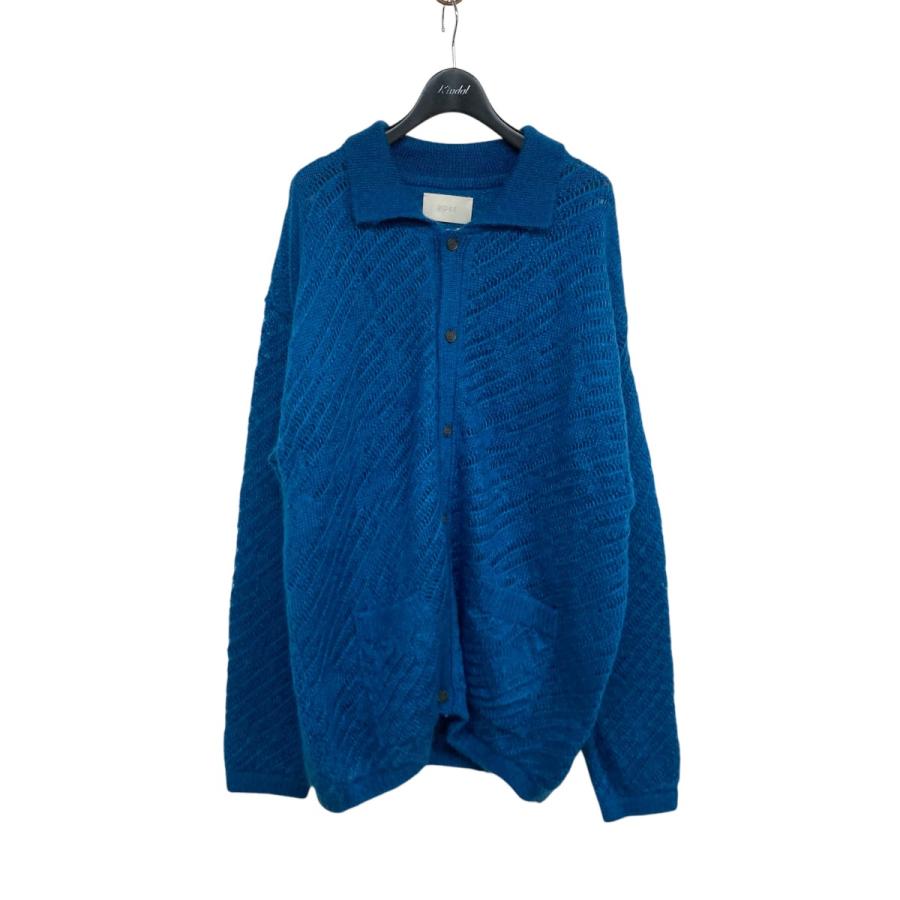 YOAK ヨーク YOKE 24SS SILK MOHAIR BUTTONED CARGIGAN 襟付きニット 