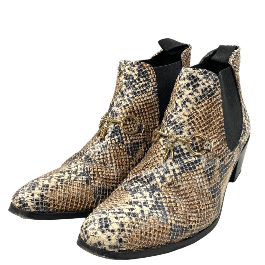 値下げ】Needles CHELSEA BIT BOOT PYTON CALF GOLD BIT ハイカット 
