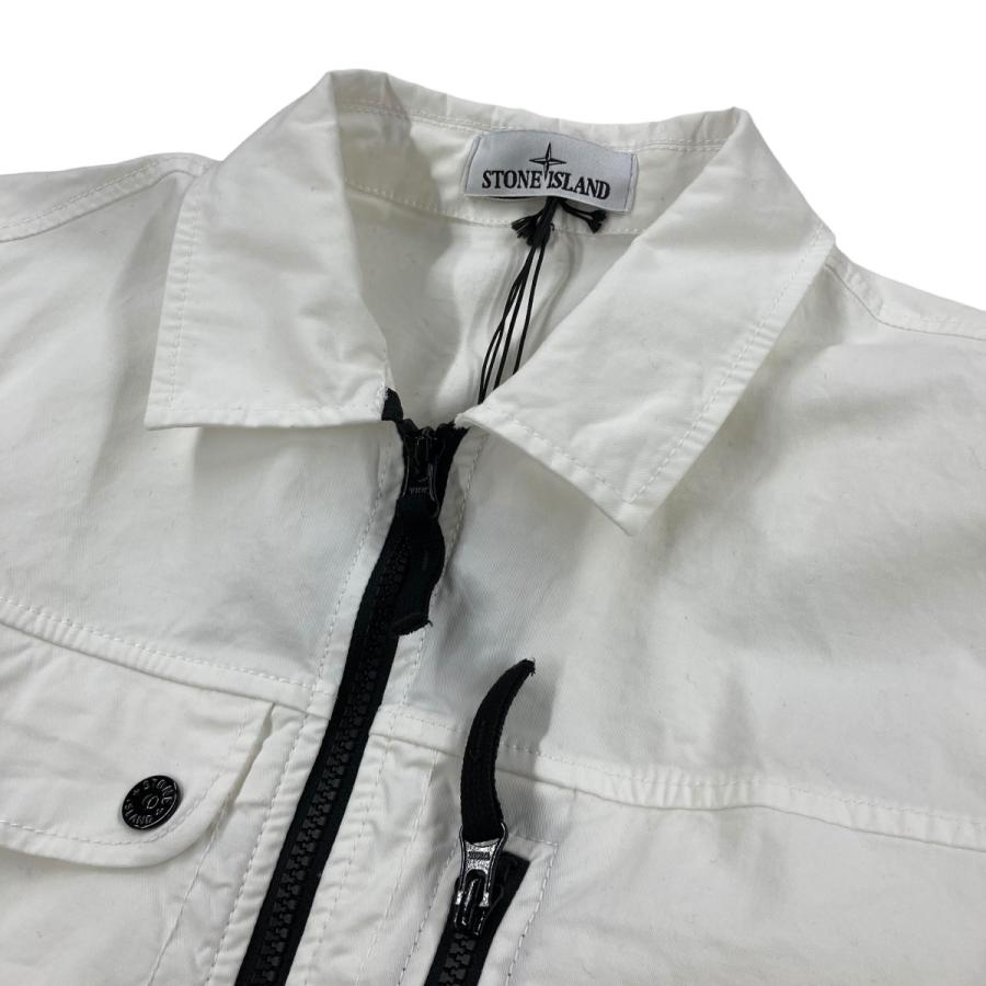 値下げ】STONE ISLAND OVERSHIRT シャツジャケット 801510210 ホワイト  