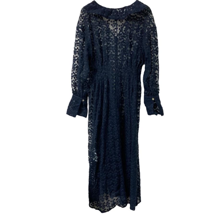 AMERI / VINTAGE LIKE SHEER FLOWER DRESS/ワンピース/M/ネイビー/02320541320 Ameri 【値下げ】AMERI VINTAGE LIKE SHEER FLOWER DRESS 小花刺繍