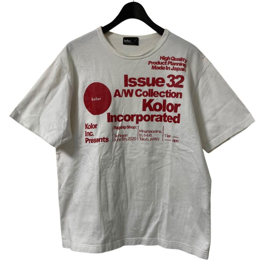 Color カラー KOLOR 20AW 度詰め天竺 フロントプリント半袖カットソー  