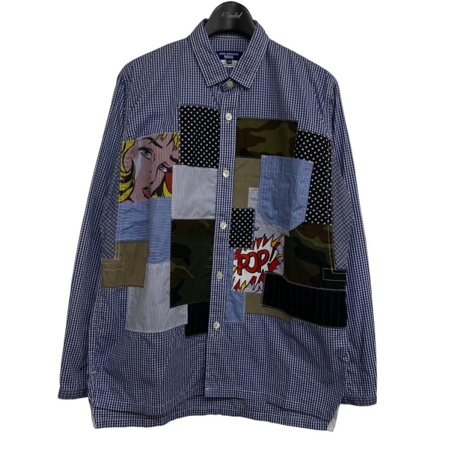 ジュンヤワタナベ JUNYA WATANABE MAN 23SS 綿ブロードチェック パッチ  