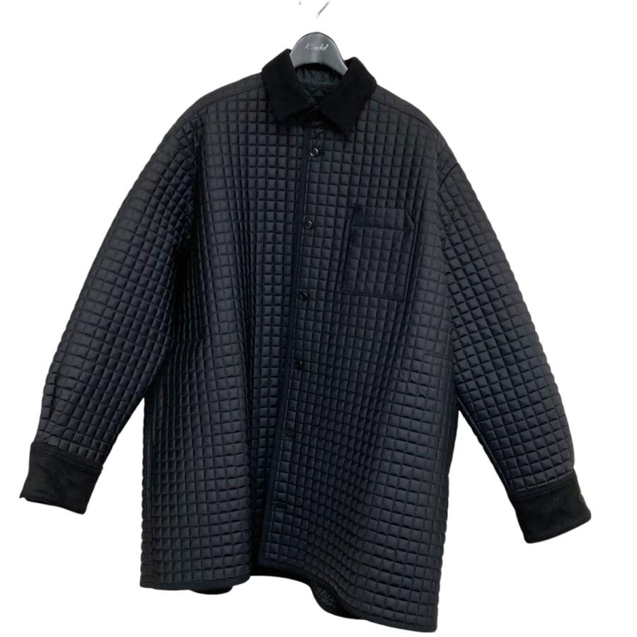 TARO HORIUCHI / Oversized Quilt Shirt/1/ナイロン/BLK/無地/2202-SH30-M205B// タロウホリウチ TAROHORIUCHI 2202-SH30-M205B オーバーサイズ