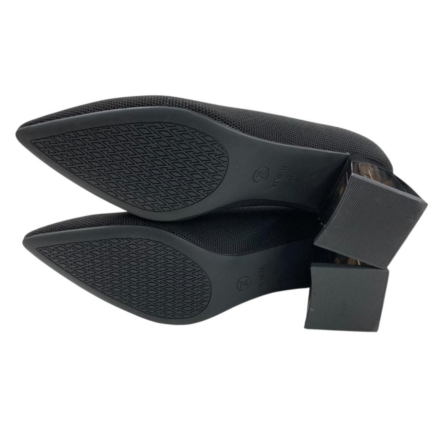 美品】 VIVAIA ポインテッドトゥ チャンキーヒール パンプス 22.5