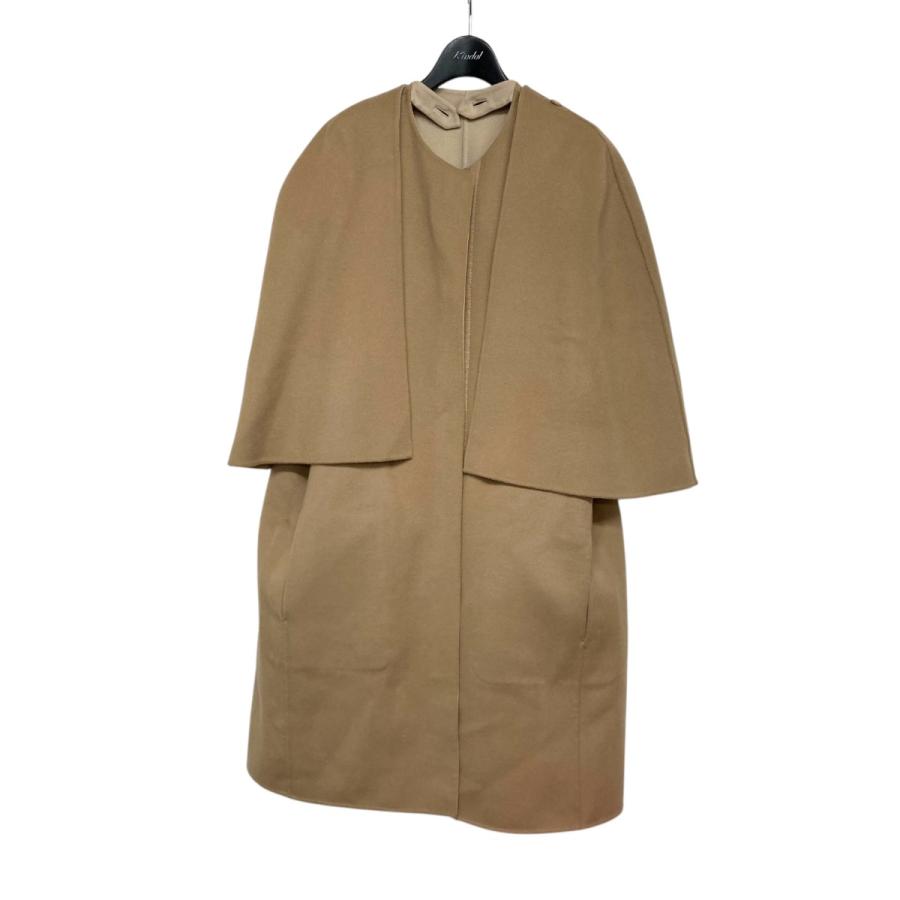 DRAWER 【値下げ】Drawer ウールリバーシブルファーケープコート 6525