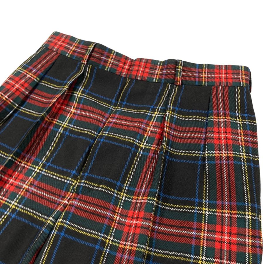 BERNARD ZINS / ストレートパンツ/--/ウール/RED/チェック/71308// 値下げ】BERNARD ZINS ウールパンツ 71308 200 ブラック×レッド サイズ