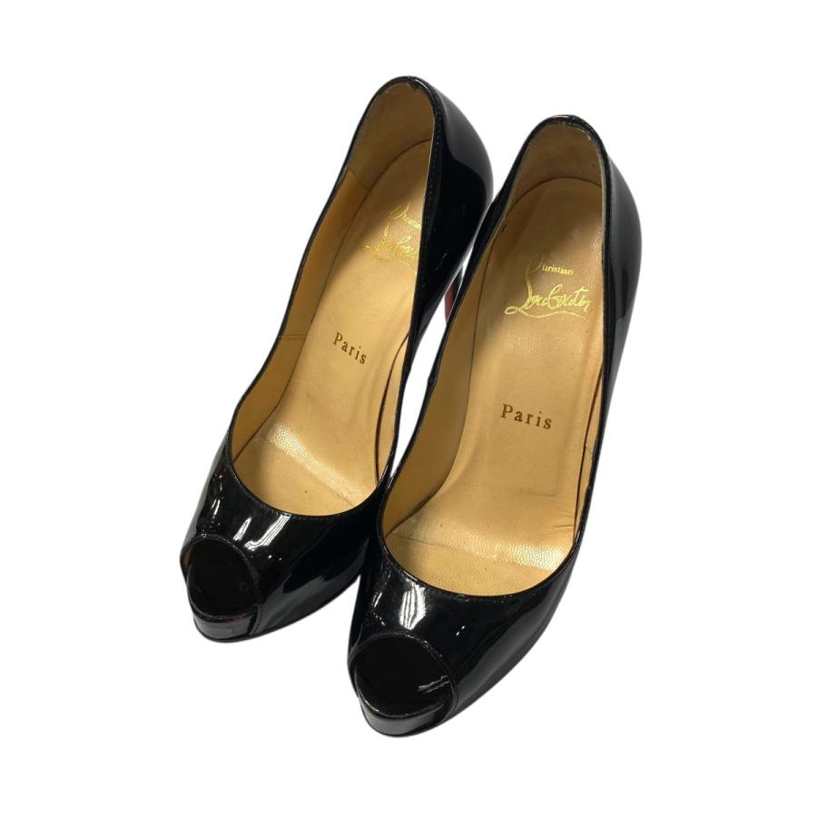 正規品 クリスチャンルブタン エナメルパンプス　オープントゥ クリスチャンルブタン CHRISTIAN LOUBOUTIN パンプス 38 - エナメル