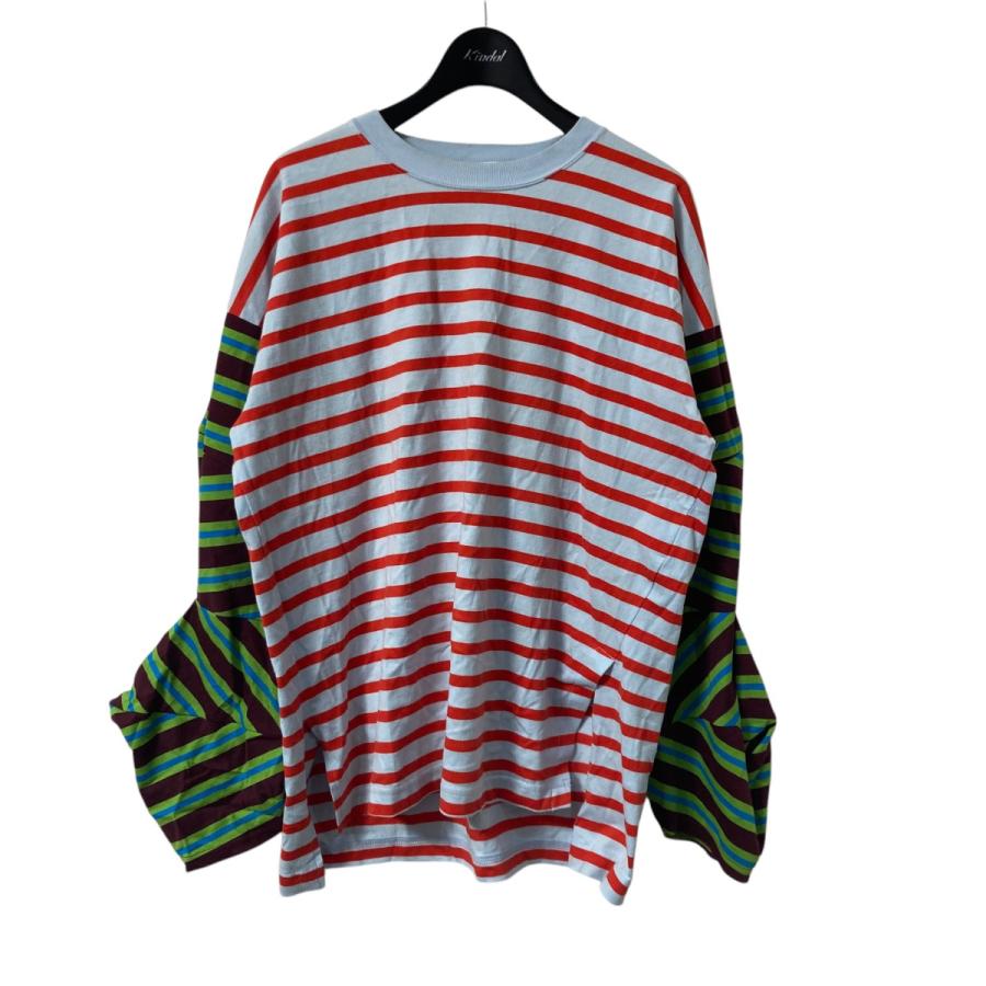 nagonstans ナゴンスタンス panel long sleeves ボーダーカットソー  