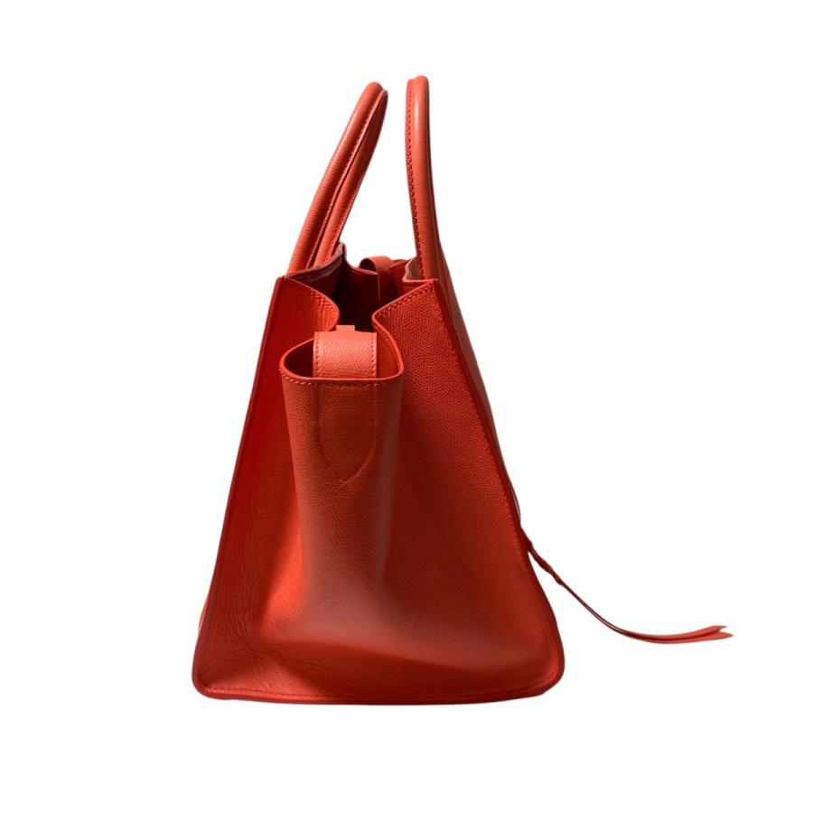 CELINE セリーヌ ラゲージファントム レザーハンドバック オレンジ 