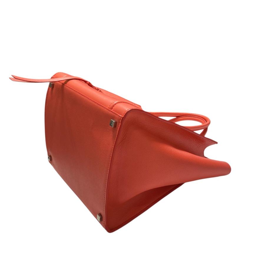 CELINE セリーヌ ラゲージファントム レザーハンドバック オレンジ 