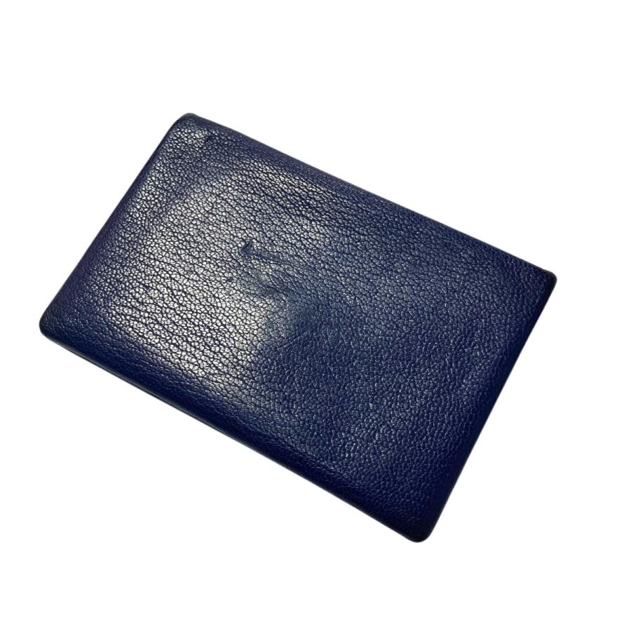 HERMES 【値下げ】HERMES C刻印 名刺入れ カルヴィ ネイビー (名古屋栄  