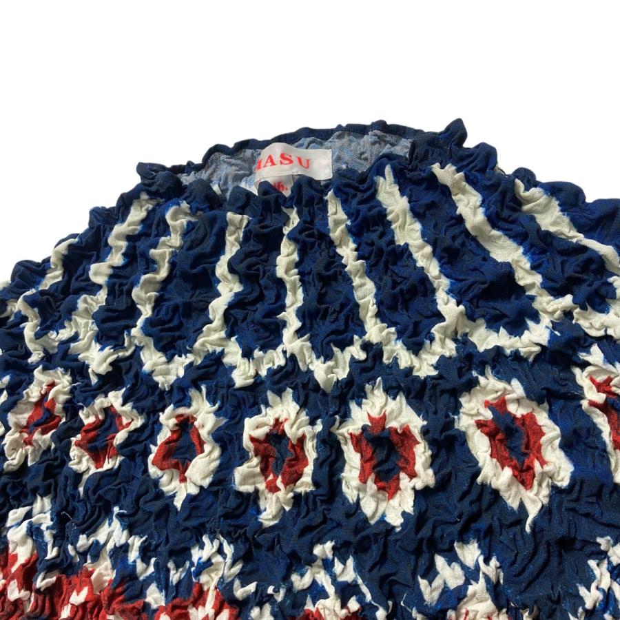 【値下げ】MASU 22AW POPCORN NORDIC SWEATER ロングスリーブポップコーンカットソー MVFW CS0122 ネイビー サイズ：46 (名古屋栄店)