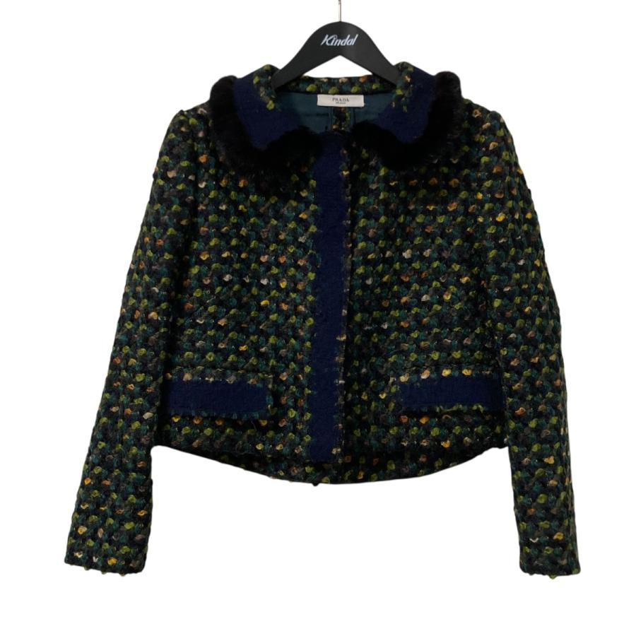 PRADA（プラダ） ウール混デザインジャケット P5738P W9S グリーン