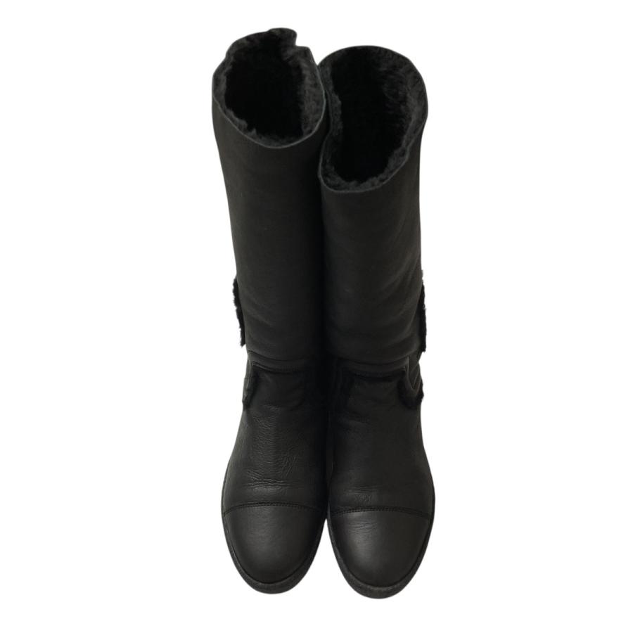 CHANEL（シャネル） スポーツライン ムートンブーツ レザームートン