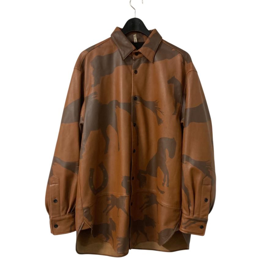 cece シーシーユー CCU ”NEAT“ REGULAR COLLAR SHIRT レザーシャツ SH