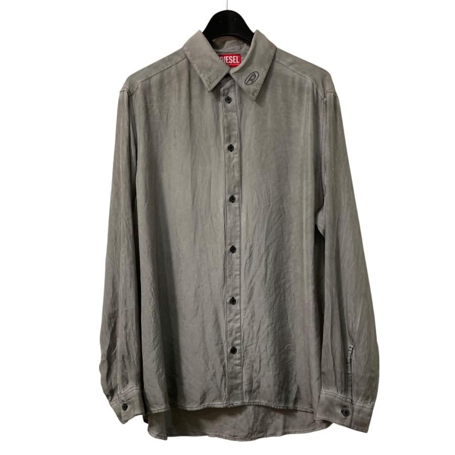 DIESEL ディーゼル S-LEON シワ加工 長袖シャツ グレー A16692 楽天 