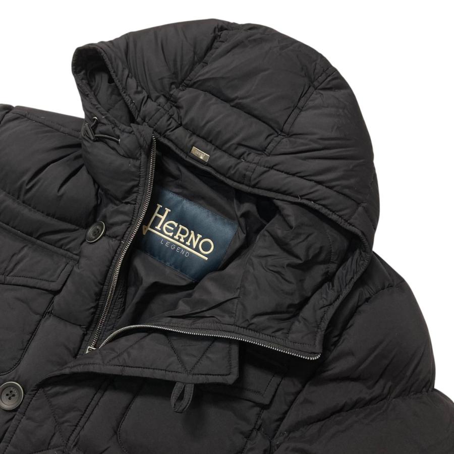 2023そ　ヘルノ　テディ　ダウンジャケット　ブラック　切替　40 L ヘルノ HERNO TEDDY DOWN JACKET テディダウンジャケット ボア