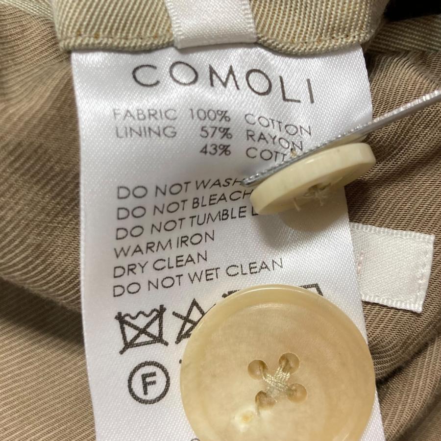 コモリ COMOLI 24AW コットンギャバ バルカラーコート A03 04002 ベージュ サイズ：3の画像