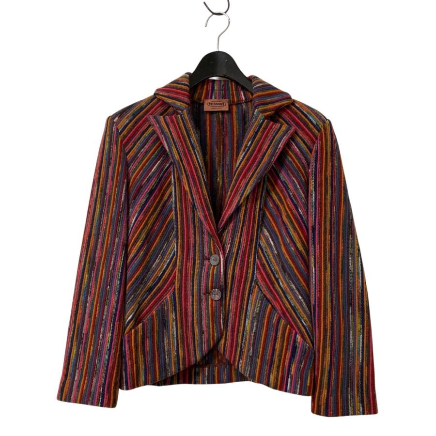 ミッソーニ（MISSONI）ジャケット&スカート　ツイード柄フリンジ付 ミッソーニ（MISSONI）ジャケット&スカート ツイード柄フリンジ付