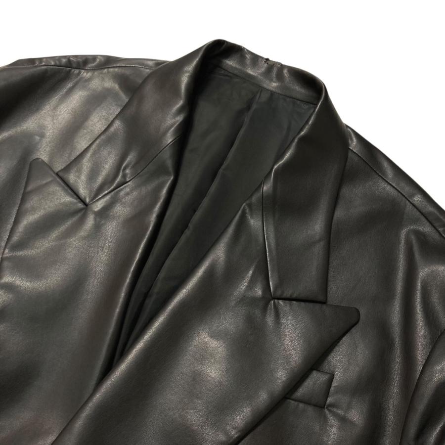 stein ／ FAKE LEATHER JACKET Mサイズ【訳あり】 シュタイン stein fake leather double brested jacket フェイクレザー