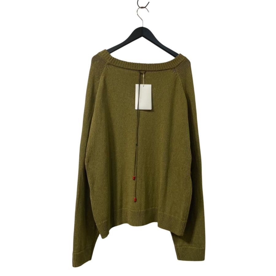 トップス ancellm 25aw uv neck knit lime 1 UV NECK KNIT(LIME) – ANCELLM