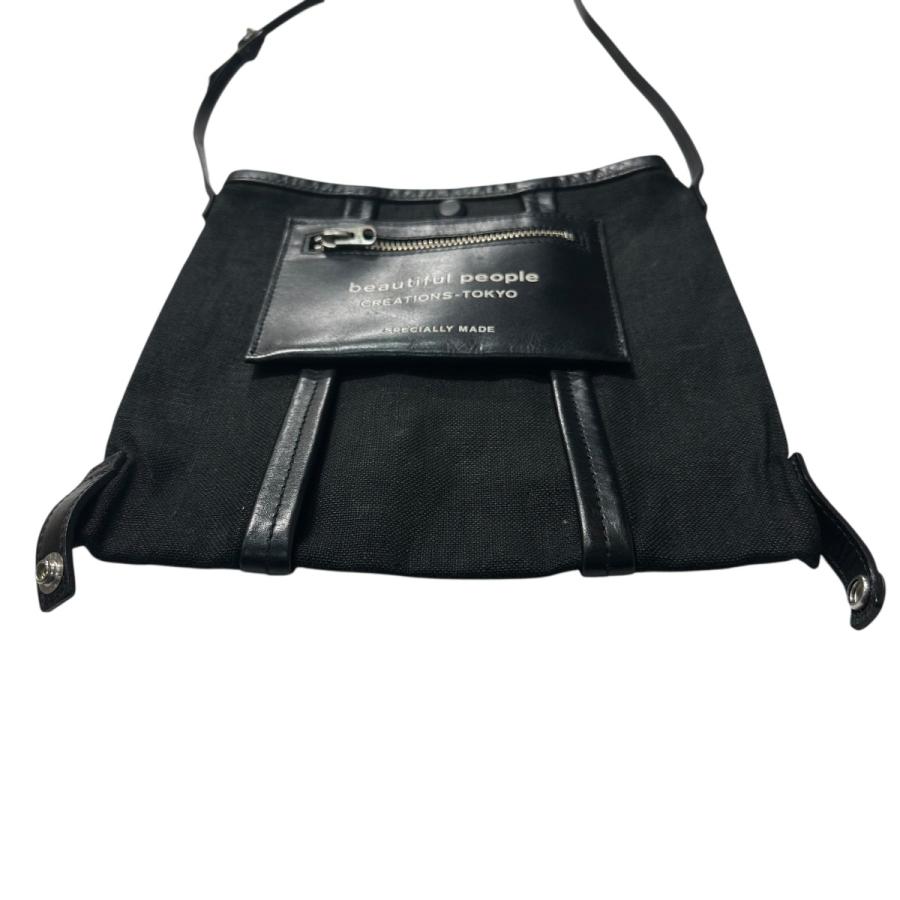 beautiful people キルトショルダーポーチ ブラック beautiful people(ビューティフルピープル) 別注kilt clasp shoulder