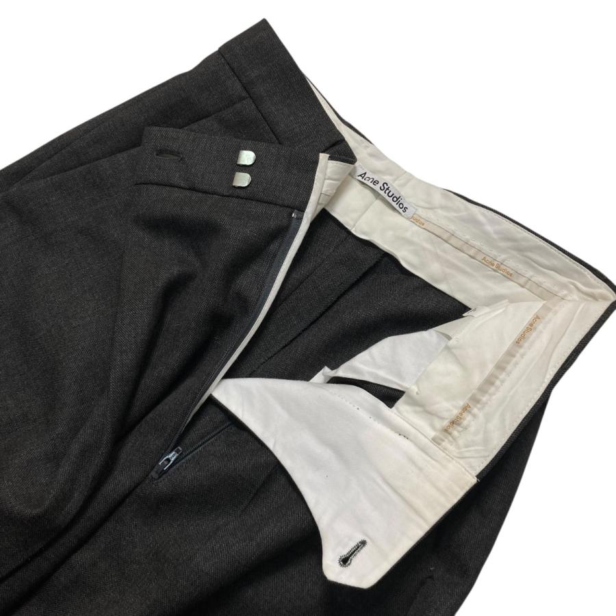 Acne studiosスラックス ACNE STUDIOS Pleated checked linen-blend wide-leg pants | NET-A-PORTER