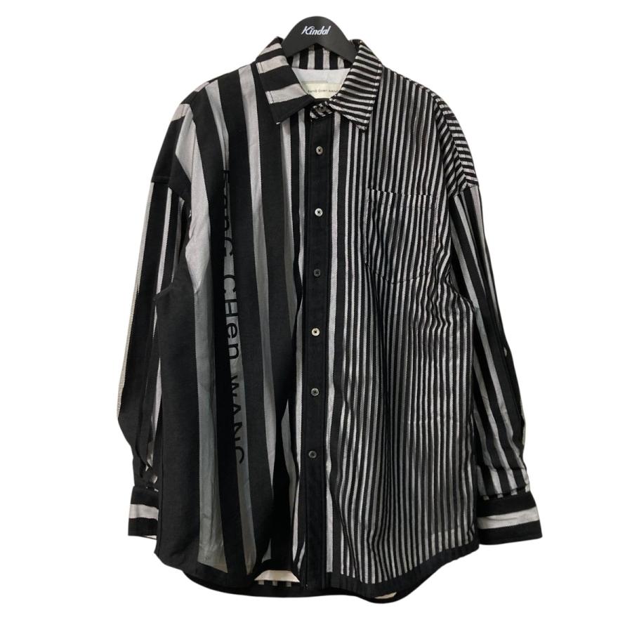 Feng Chen Wang フェンチェンワン カジュアルシャツ メンズ 【古着】【中古】 フェンチェンワン FENG CHEN WANG TRANSPARENT STRIPE LOGO SHIRT