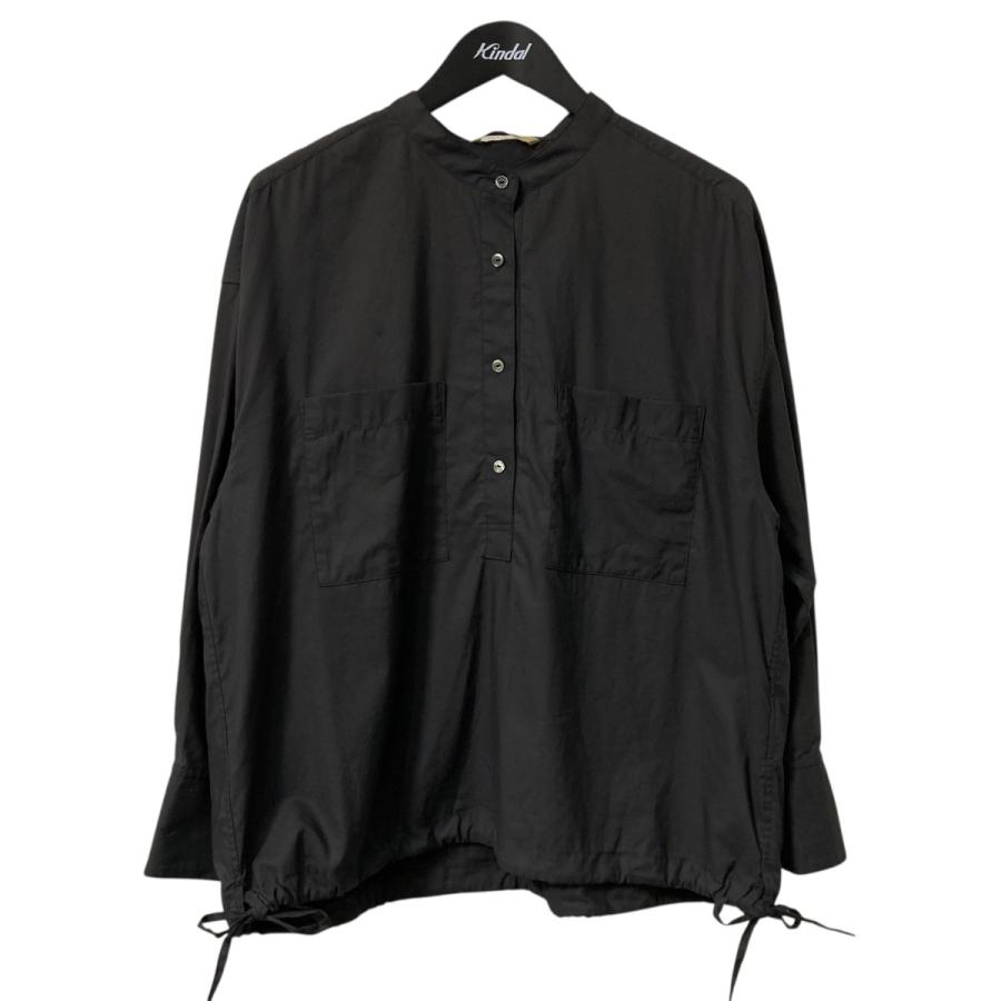 Curensology（カレンソロジー） コットンサテンブラウス バンドカラー