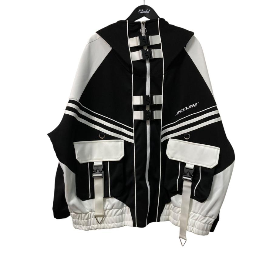 REFLEM レフレム サイバー切替ハイネックジャージパーカー ホワイト REFLEM（レフレム） サイバー切替ハイネックジャージパーカー ジャージ