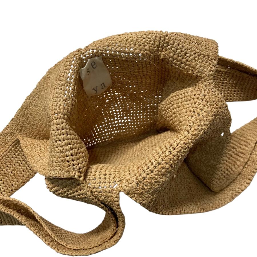 seya. 【値下げ】seya． MINI RAFFIA BAG トートバッグ ベージュ 